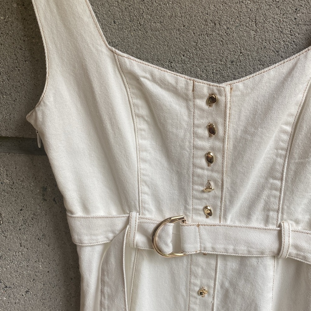 EVER NEW (Australia) White Denim Dress - Picture 3 of 13